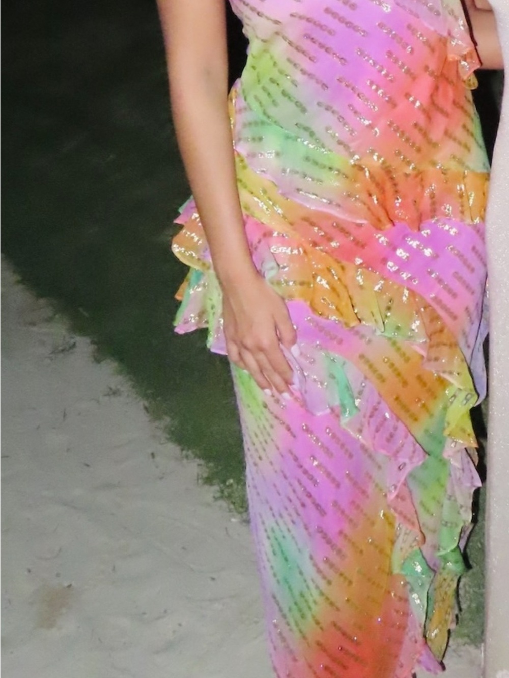 REVOLVE Multicolor Ruffle Maxi Dress